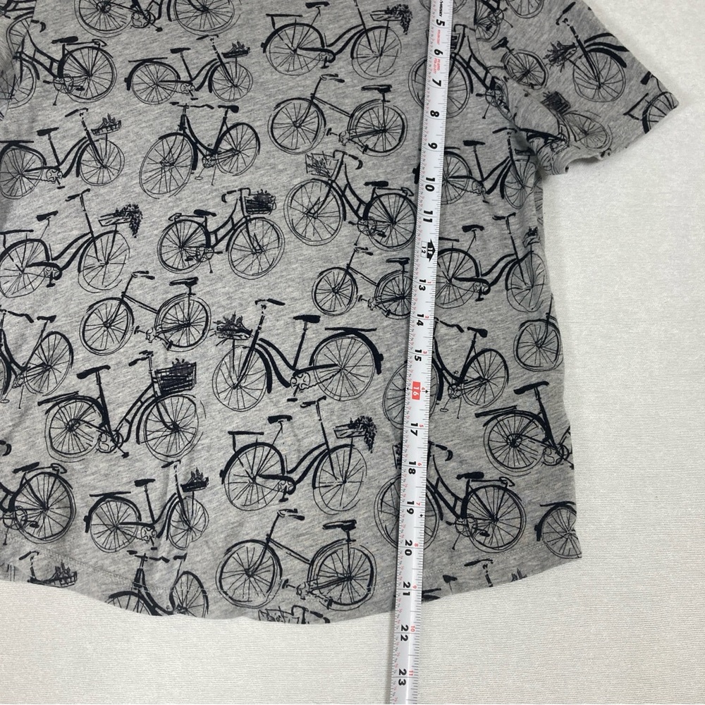 Anthropologie Weekend Bicycle Print Tee Women’s  Short Sleeves Size S - Picture 8 of 14